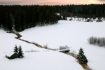 Talvinen peltomaisema Pekkolassa
